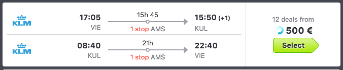 Skyscanner vyhľadávanie